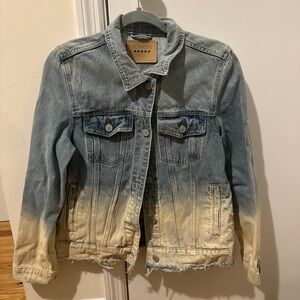 Blank NYC Blue and Cream Ombre Jean Jacket